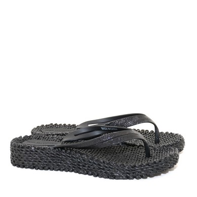 Slipper dikke zool black 