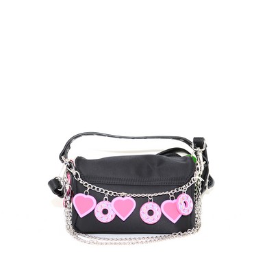 Nunoo small honey w. charm recycled nylon black 