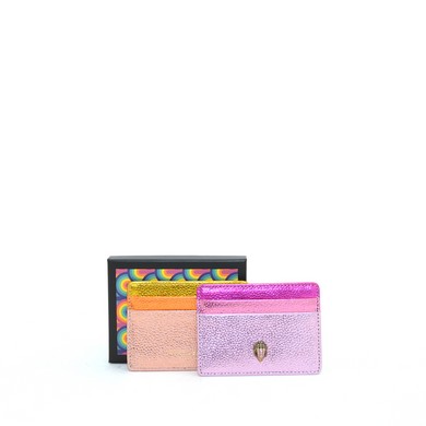 KG Card Holder Leather Pink Comb. Leather