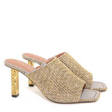 KG Mayfair High Mule Beige fabric W67