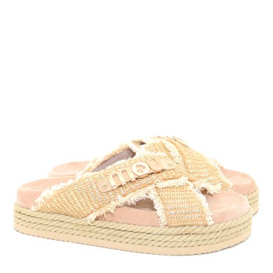 D10 Criss Cross rope sandal raffia