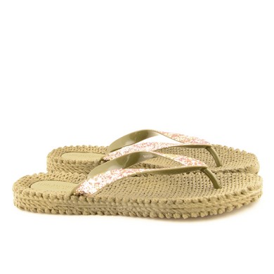 Slipper brede band platinum