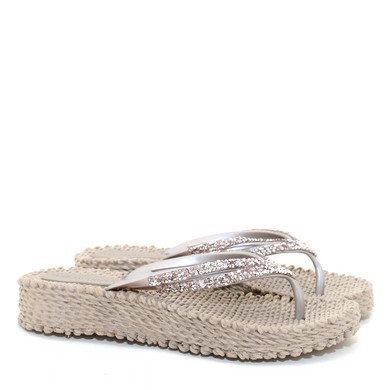 Slippers dikke zool grove glitter atmosphere