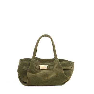 Doreen tas donkergroen suede