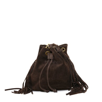 Doreen tas donkerbruin suede