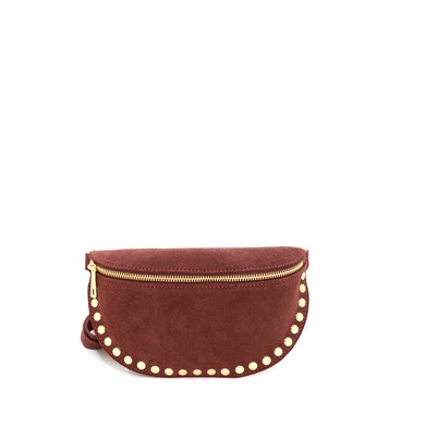 Doreen beltbag bordeaux suede met studs