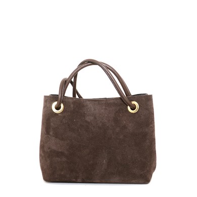 Doreen tas donkerbruin suede 4