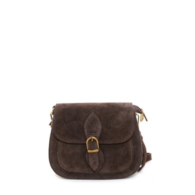Doreen tas donkerbruin suede 5