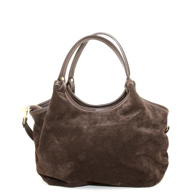 Doreen tas donkerbruin suede 3