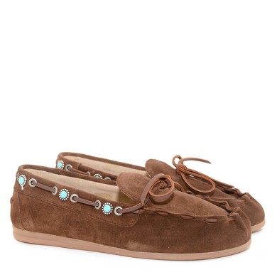 P6 Boat Loafer Western dark brown