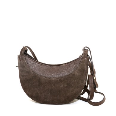 Doreen tasje halfrond donkerbruin