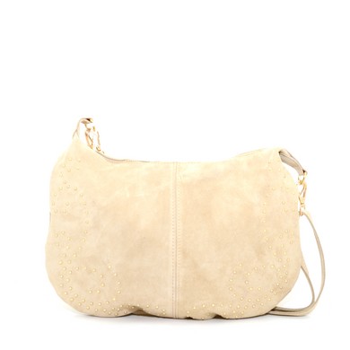 Doreen tas crème met gouden studs