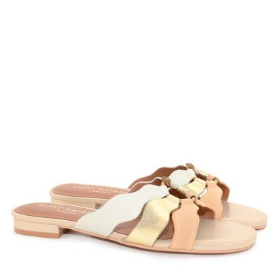 KG Sub Wave Flat Sandal Gold/comb W60