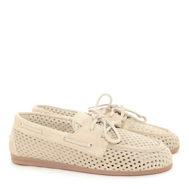 P10  Boat Loafer Perforated Light Taupe