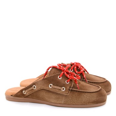 P13 Boat Loafer Mule dark brown