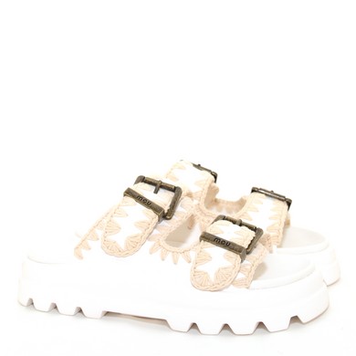 D32 Eva One Piece Slide two buckle white