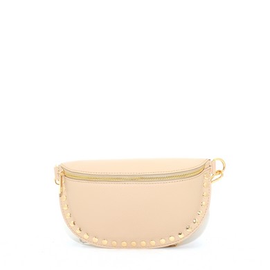 Doreen Beltbag Taupe met studs