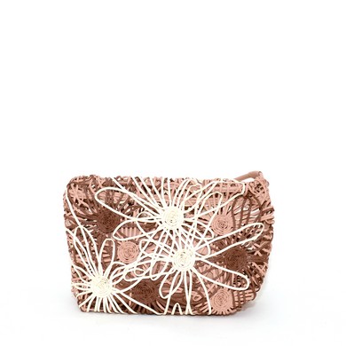 Hisp Tas Bloemen Bruin