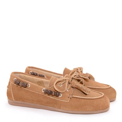 P14 Boat Loafer Brushed Beads camel