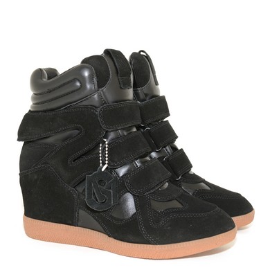 V45 Mavis Black suede