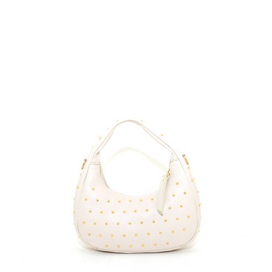 Doreen tasje crème met gouden studs 2