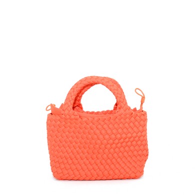 Doreen gevlochten handtasje Coral