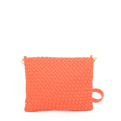 Doreen gevlochten tasje coral
