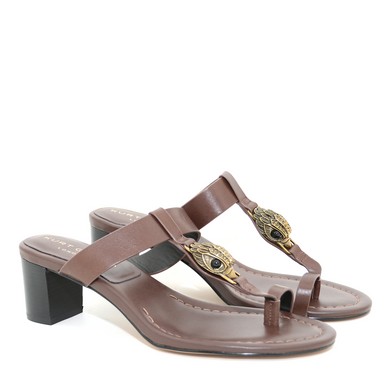 KG Brown Hampton T Bar Block Mule Brown W13