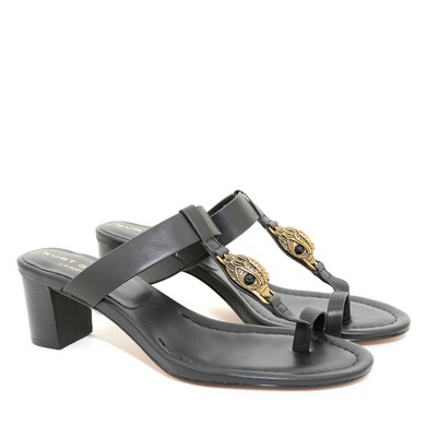 KG Hampton T Bar Block Mule Black W14