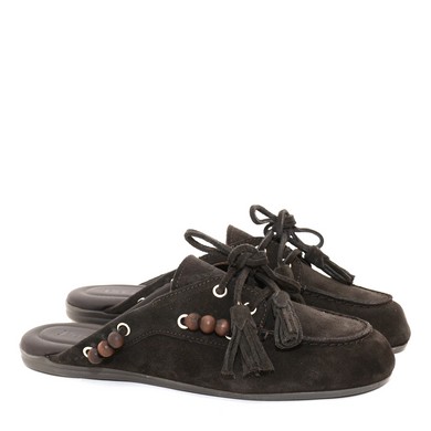 P18 Boat Loafer Mule Beads espresso