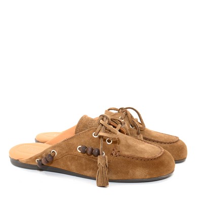 P21 Boat Loafer Mule Beads tabacco
