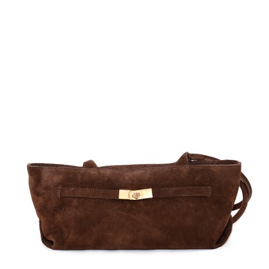 Doreen tas donkerbruin suede