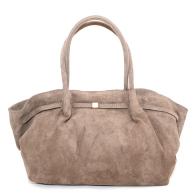 Doreen tas groot taupe suede