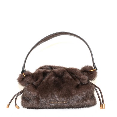Hisp Tas donkerbruin fluffy