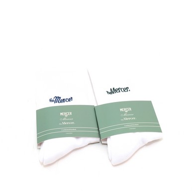 The Mercer Socks white