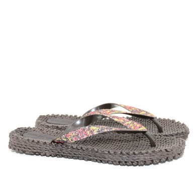 Slipper brede band prune
