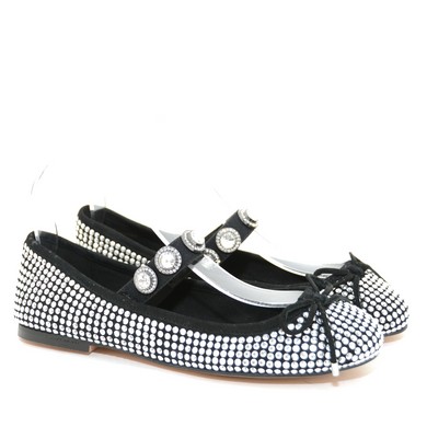 KG Octavia Ballerina black suede flats W24