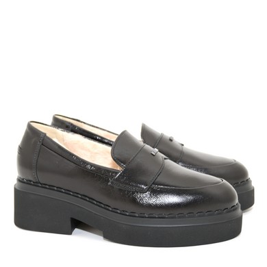 N26 Frankie Loafer Fur Black Patent