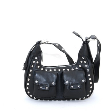 Nunoo Sally Small Rivet Smooth Black 